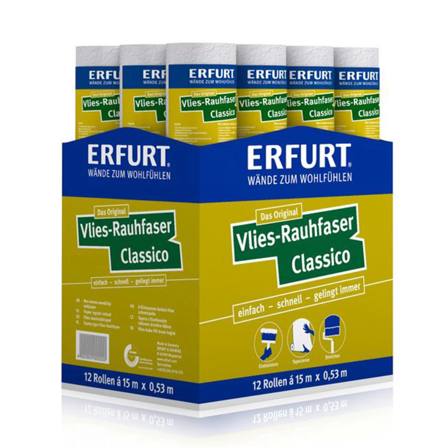 12 Rollen Erfurt Vlies Rauhfaser Classico 15x0,53m 3 12 Rollen Erfurt Vlies Rauhfaser Classico 15x0,53m