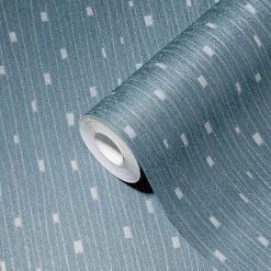 Vliestapete Muster Linien Blau Silber A.S. Creation 38822-2