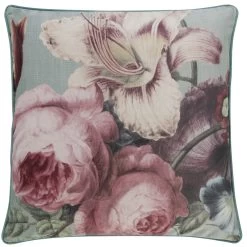 BARBARA Home Collection Kissenbezug Floral Rosa 50x50cm