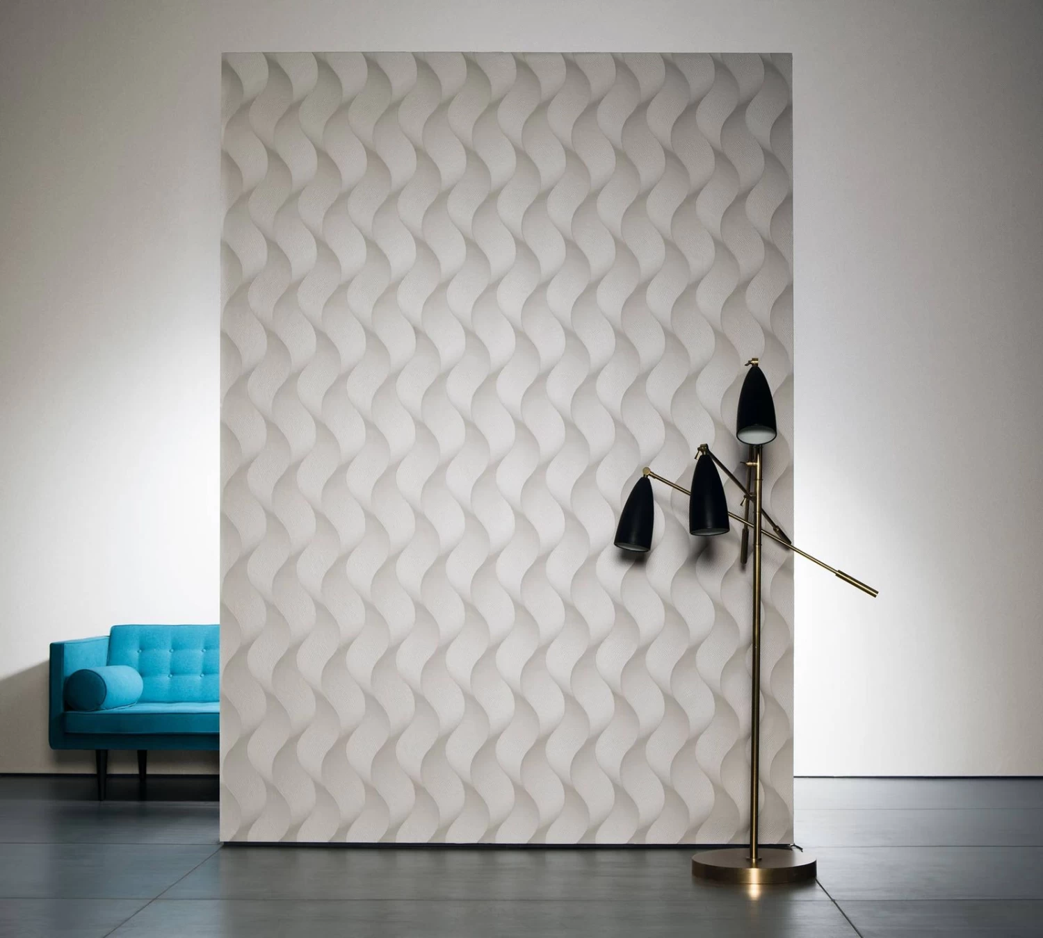 Colani Vliestapete Legend Welle 3D Silber Glanz 59810 4 Colani Vliestapete Legend Welle 3D Silber Glanz 59810 – Bild 2