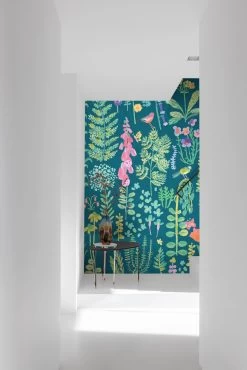 Digitaldruck Blumen Gräser Blau Grün Rosa ML1902 -Fashion Home Wallpaper Store Digitaldruck Blumen Graeser Blau Gruen Rosa ML1902 63217707