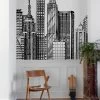 Digitaldruck Skyline Gemalt Weiß Schwarz ML4001 -Fashion Home Wallpaper Store Digitaldruck Skyline Gemalt Weiss Schwarz ML4001 63217730