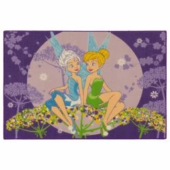 Disney Mädchenteppich Kinder Violett Fee Tinkerbell 95x133cm