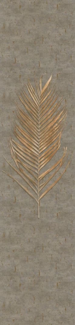 Fototapete Panel Floral Blatt Grau Braun 33274