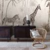 Digitaldruck Exotisch Tiere Beige Grau Creme ML1501 -Fashion Home Wallpaper Store Fototapete Tiere Palmen Grafik Beige Grau Creme ML1501 63217701