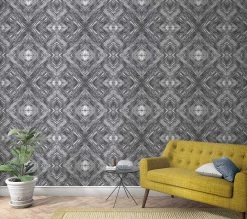 Fototapete Vlies Grafisch Holz-Optik Grau Weiß 47250