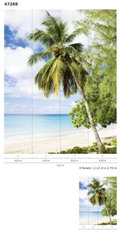Fototapete Vlies Meer Palmen Urlaub Blau Grün Weiß 47269 -Fashion Home Wallpaper Store Fototapete Vlies Meer Palmen Urlaub blau gruen weiss 47269 63210720 2