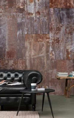 Rasch Fototapete Vlies 940909 Metall Platten Grau Braun -Fashion Home Wallpaper Store Fototapete Vlies Rasch Metall Optik Rost Grau Braun 940909 63216077 2