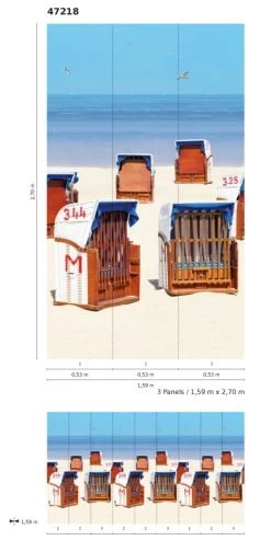 Fototapete Vlies Strand-Körbe See Blau Braun Beige 47218 7 Fototapete Vlies Strand-Körbe See Blau Braun Beige 47218 -Fashion Home Wallpaper Store Fototapete Vlies Strand Koerbe See blau braun beige 47218 63210669 2