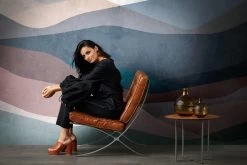 A.S. Creation Fototapeten Kunst Dünen Sand Blau Braun Violett 38255-1