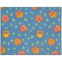 Happy Owls Eulen Kinderteppich Eule 133 X 170 Cm Blau