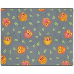 Kinderteppich Happy Owls Eulen Eule Spielteppich Grau