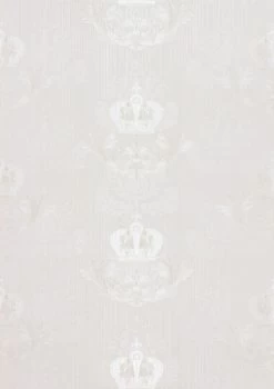 Glööckler Tapete Vlies Krone Barock Weiß Glanz 54857