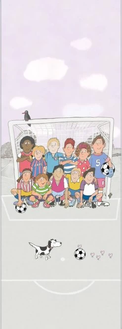Kinder Wandbild Fußball Grau Rosa Jonas Kötz 46505