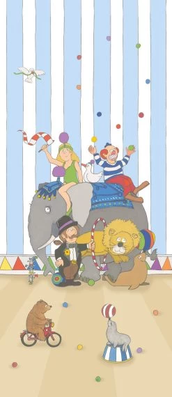 Kinder Wandbild Zirkusmanege Blau Bunt Jonas Kötz 46507