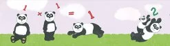 Kinderbordüre Panda Zahlen Rosa Grün Jonas Kötz 46518