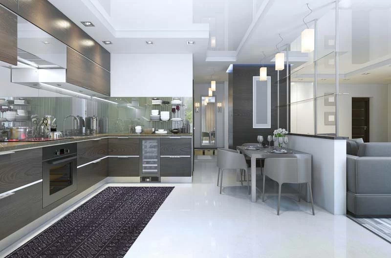 Küchenläufer Küchenteppich Vintage Schwarz Weiß Waschbar 8 Küchenläufer Küchenteppich Vintage Schwarz Weiß Waschbar – Bild 6