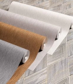 Vliestapete Rasch Hellgrau Silber Einfarbig Linien 844368 -Fashion Home Wallpaper Store Rasch Vliestapete Textil Optik Hellgrau Silber 844368 63214495 4