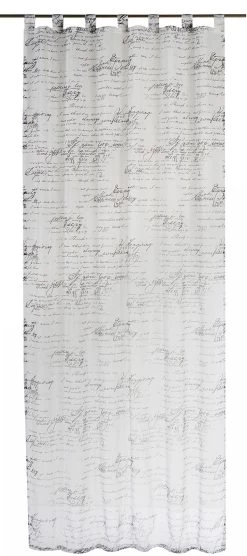 Schlaufenschal Loveletter Schrift Weiß Grau 198701