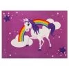 Kinderteppich Einhorn WASCHBAR Rutschhemmend 95x133cm