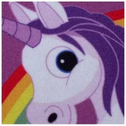 Kinderteppich Einhorn WASCHBAR Rutschhemmend 95x133cm -Fashion Home Wallpaper Store Spielteppich Einhorn Maedchen Kinder Lila WASCHB 4