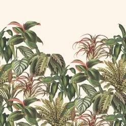 Fototapete Barbara Home Collection Vögel Dschungel Weiss