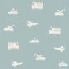 Vliestapete Kinder Autos Hubschrauber Blau Weiss 028864 -Fashion Home Wallpaper Store Tapete Kinder Autos Hubschrauber blau weiss 028864