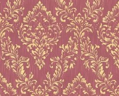 Tapete Textil Barock Hellrot Gold Architects Paper 30659-6