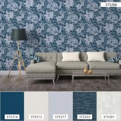 A.S. Creation Tapete Vlies 37520-6 Dschungel Blau Weiß Grau -Fashion Home Wallpaper Store Tapete Vlies 37520 6 Dschungel blau weiss grau 63206020 2