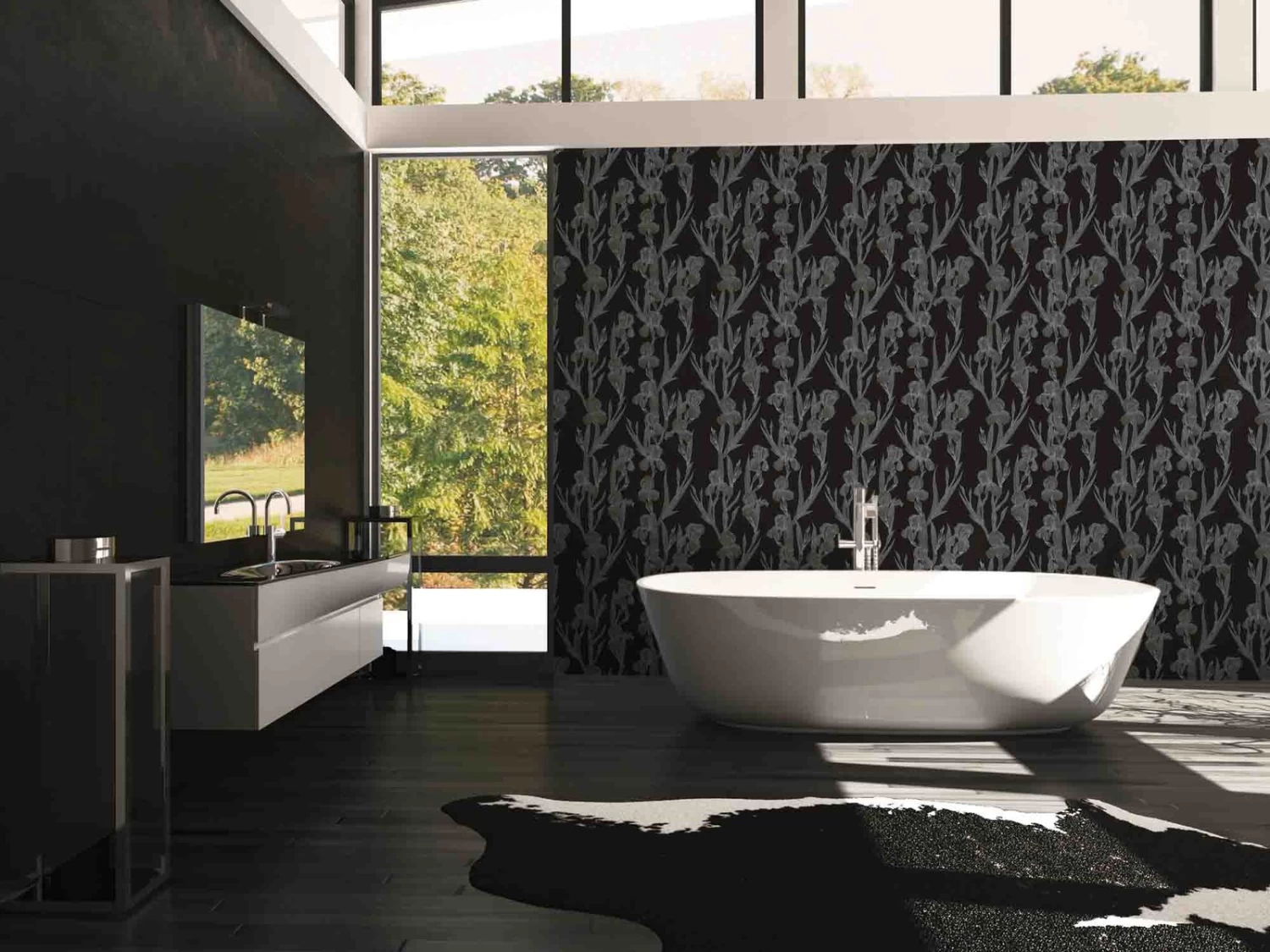 A.S. Creation Tapete Vlies 37526-2 Floral Schwarz Grau 8 A.S. Creation Tapete Vlies 37526-2 Floral Schwarz Grau – Bild 6