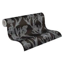 A.S. Creation Tapete Vlies 37526-2 Floral Schwarz Grau