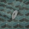 Tapete Vlies 3D-Effekt Grafisch Grün Schwarz Gold 38202-3 -Fashion Home Wallpaper Store Tapete Vlies 3D Effekt Grafisch gruen schwarz gold 38202 3 63209734 2