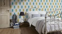 A.S. Creation Vliestapete Tropen Pyramiden Blau Gold Glanz 35997-2 8 A.S. Creation Vliestapete Tropen Pyramiden Blau Gold Glanz 35997-2 -Fashion Home Wallpaper Store Tapete Vlies Ananas Fruechte gold blau Glitzer 3 1