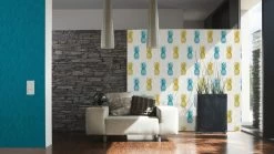 A.S. Creation Vliestapete Tropen Pyramiden Blau Gold Glanz 35997-2 9 A.S. Creation Vliestapete Tropen Pyramiden Blau Gold Glanz 35997-2 -Fashion Home Wallpaper Store Tapete Vlies Ananas Fruechte gold blau Glitzer 3 2