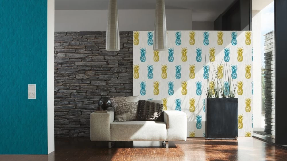 A.S. Creation Vliestapete Tropen Pyramiden Blau Gold Glanz 35997-2 6 A.S. Creation Vliestapete Tropen Pyramiden Blau Gold Glanz 35997-2 – Bild 4