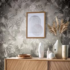 Tapete Vlies Blätter Dschungel Metallic Gold 33303