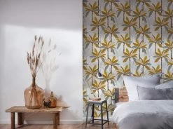 A.S. Creation Tapete Vlies Blätter Palmen Weiß Gelb Grau 37530-2 -Fashion Home Wallpaper Store Tapete Vlies Blaetter Palmen weiss gelb grau 37530 2 63204357 2