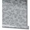 Tapete Vlies Blätter Vintage Silber Grau Glanz 32705 -Fashion Home Wallpaper Store Tapete Vlies Blaetter Vintage silber grau Glanz 32705 63208513 2