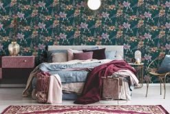 Tapete Vlies Blumen Vögel Blau Bunt Jungle Chic 37701-2 -Fashion Home Wallpaper Store Tapete Vlies Blumen Voegel blau bunt Jungle Chic 37701 2 63208352 4