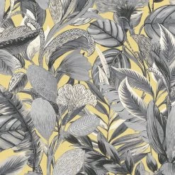 Tapete Vlies ELLE Blumen Floral Gold Grau 10202-15 -Fashion Home Wallpaper Store Tapete Vlies ELLE Blumen Floral gold grau 10202 15 63210329 3