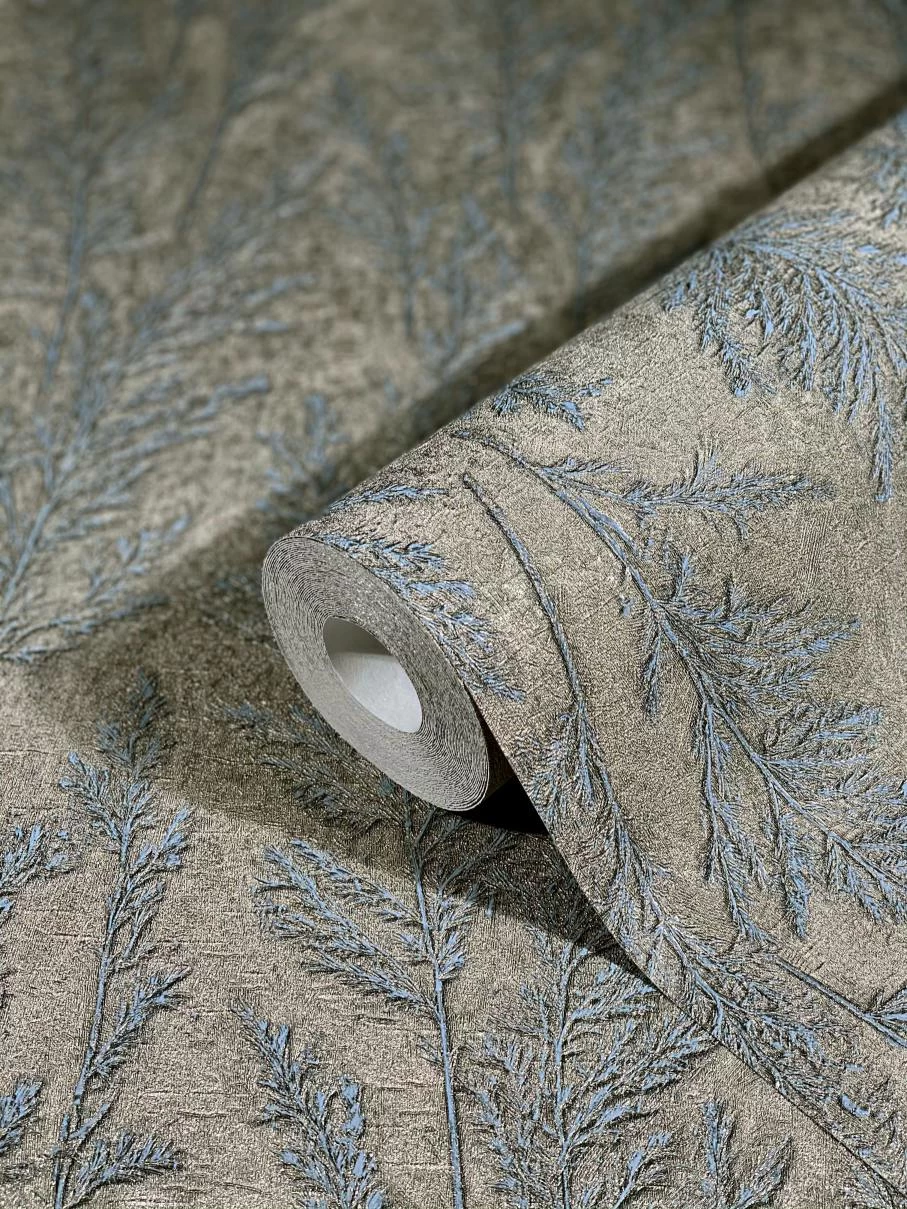 Tapete Vlies Gräser Pflanzen Grau Blau 85730 5 Tapete Vlies Gräser Pflanzen Grau Blau 85730 – Bild 3