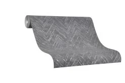 Tapete Vlies Marburg Linie Zick-Zack Grau Metallic 84880