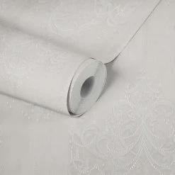 Tapete Vlies Ornamente Barock Greige Silber 38096-2