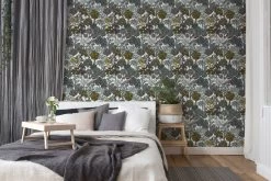 Tapete Vlies Palmen Floral Weiß Grün Grau 37757-3 -Fashion Home Wallpaper Store Tapete Vlies Palmen Floral weiss gruen grau 37757 3 63208271 4