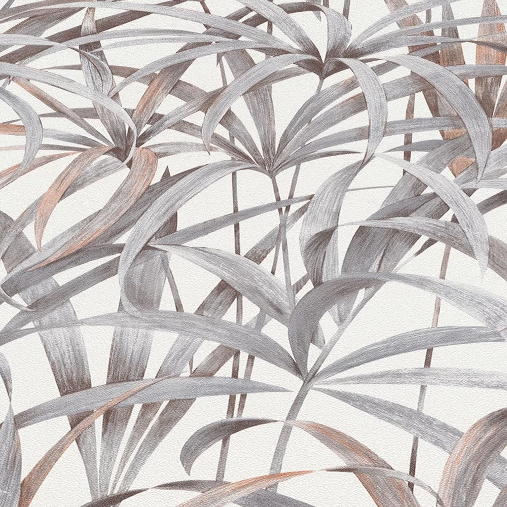 Tapete Vlies Pflanzen Dschungel Weiß Grau Braun 10213-10 7 Tapete Vlies Pflanzen Dschungel Weiß Grau Braun 10213-10 – Bild 5