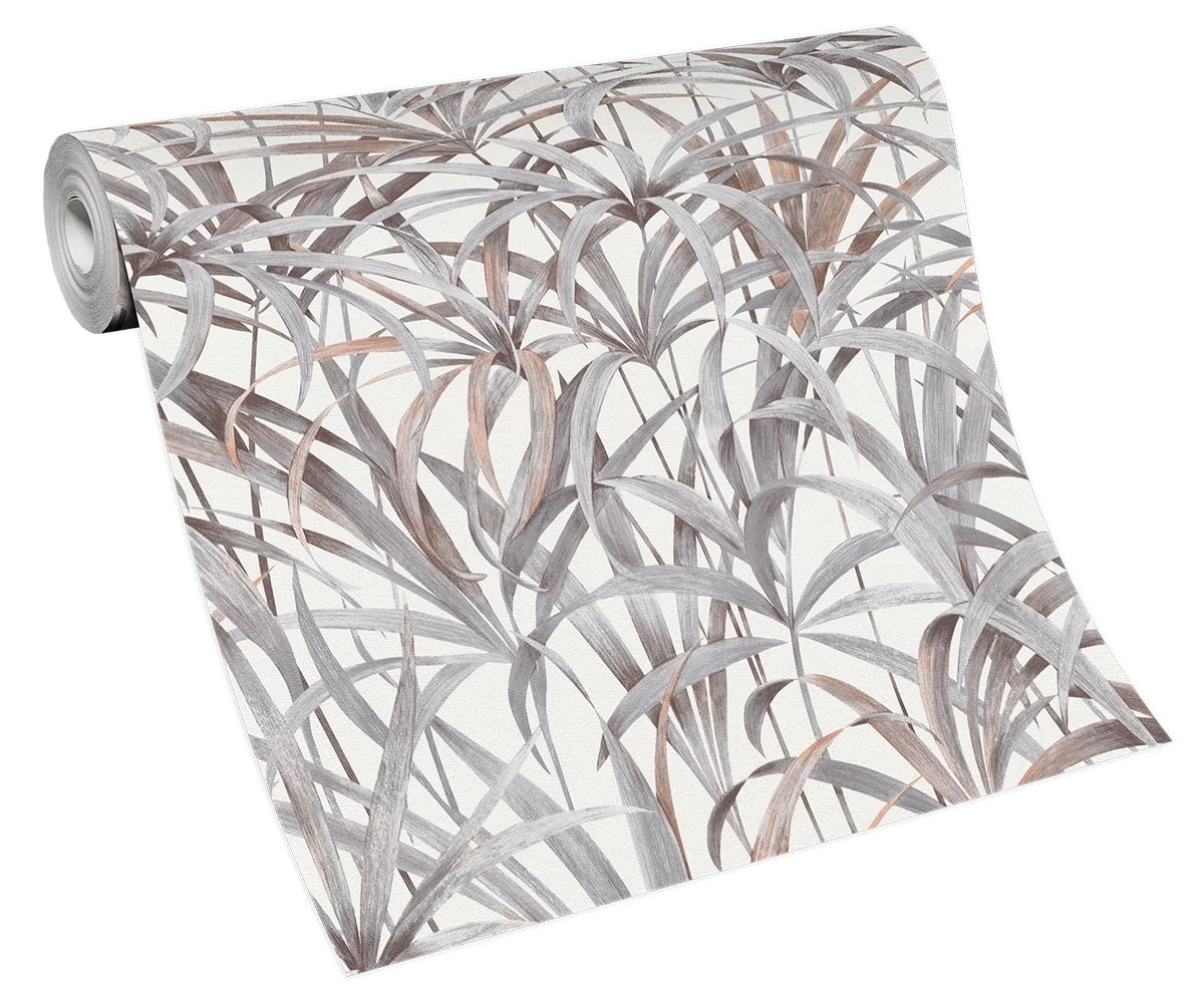 Tapete Vlies Pflanzen Dschungel Weiß Grau Braun 10213-10 5 Tapete Vlies Pflanzen Dschungel Weiß Grau Braun 10213-10 – Bild 3