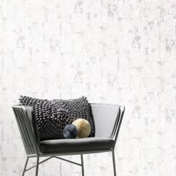 Tapete Vlies Putz Metallic-Effekt Hellgrau 10179-31