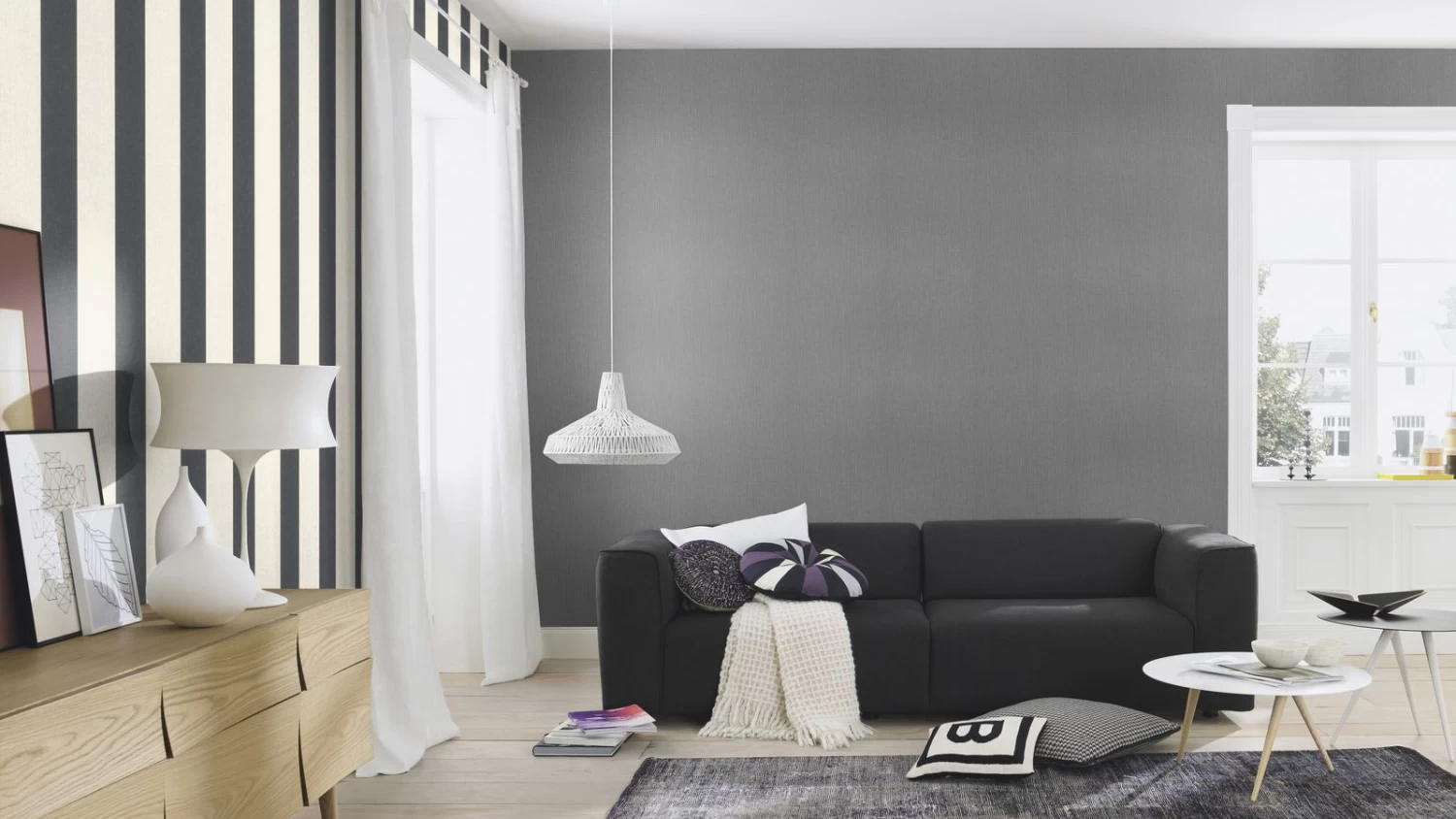 Tapete Vlies Rasch Leinen Struktur Dunkelgrau 484250 4 Tapete Vlies Rasch Leinen Struktur Dunkelgrau 484250 – Bild 2