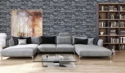 A.S. Creation Vliestapete Mauer Backstein Grau Schwarz Weiß 36281-2 -Fashion Home Wallpaper Store Tapete Vlies Steine Mauer grau schwarz 36281 2 1 1