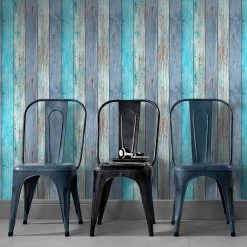 Tapete Vlies Vintage Holz-Optik Blau Braun 10200-08 -Fashion Home Wallpaper Store Tapete Vlies Vintage Holz Optik blau braun 10200 08 63209921